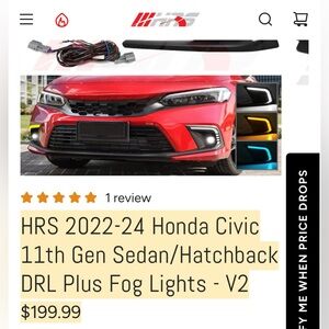 NWOT HRS DRL Plus Fog Lights for Honda Civic